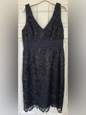 Adrianna Papell Black Lace Cocktail Dress